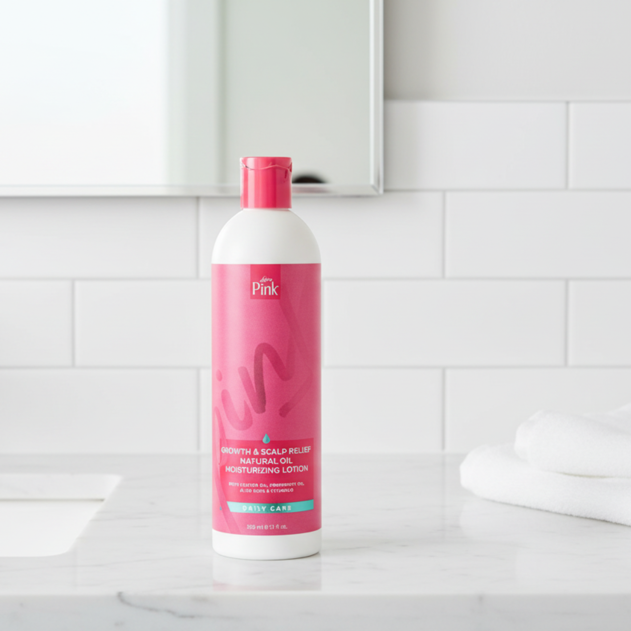PINK GROWTH & SCALP RELIEF NATURAL OIL MOISTURIZING LOTION